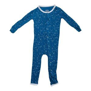 Kickee Pants Soft Bamboo Twilight Starry Sky Coveralls Romper Outfit 9-12m